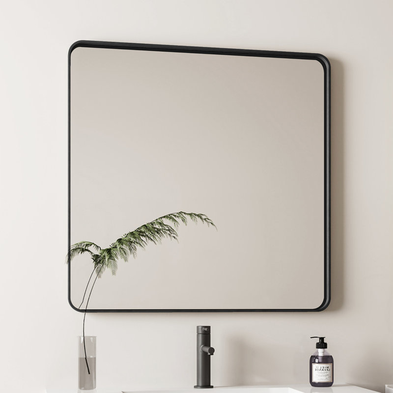 Wall Mirror 36x36 Inch Square Mirror Metal Framed Mirror Square Vanity Mirror Dressing Mirror, Square, 36.02" x 36.02"
