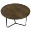Table d'appoint naturelle et bronze industriel
