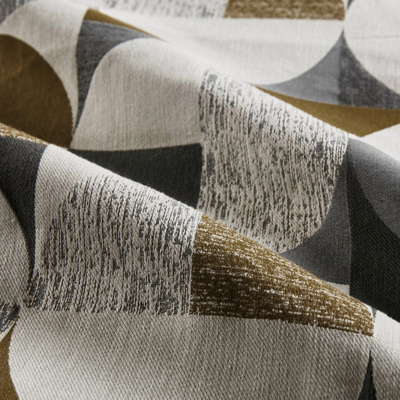 Édredon très grand de 9 pièces en or, motif géométrique scandinave de style Mid-Century, confortable et paisible toutes saisons, housse de couette amovible avec attaches intérieures, espace de sommeil, bouton caché