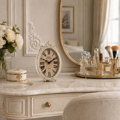 Antique Paris Oval Table Clock