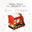 Moteur de train d'arbre de Noël Spode, plat à moteur de train de 9,75 pouces pour bonbons, noix, fruits séchés - bol de Noël en faïence fine - vaisselle de Noël classique et présentoir de manteau de cheminée festif