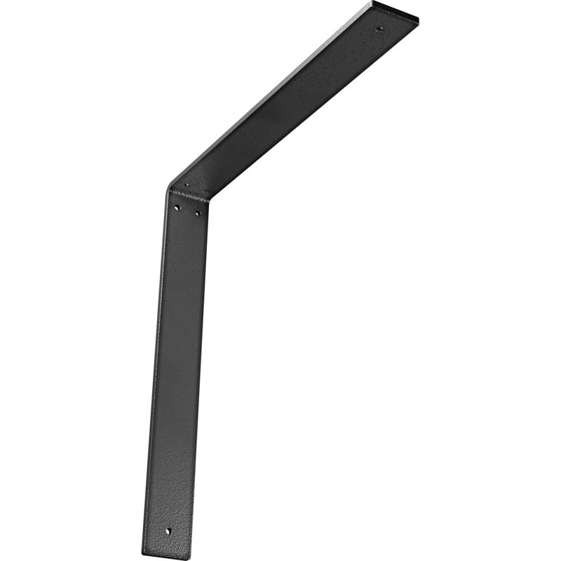 Support en acier Hamilton, H 16 po x l 2 po x P 16 po, Argent martelé