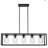 Saramarie 5 - Light Matte Black Kitchen Island Pendant with Clear Glass Shade