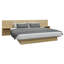 Lit plateforme Zen Alpha avec tête de lit et tables de chevet cubiques murales (2) Assemblage facile sans sommier-1695502244-1695502251