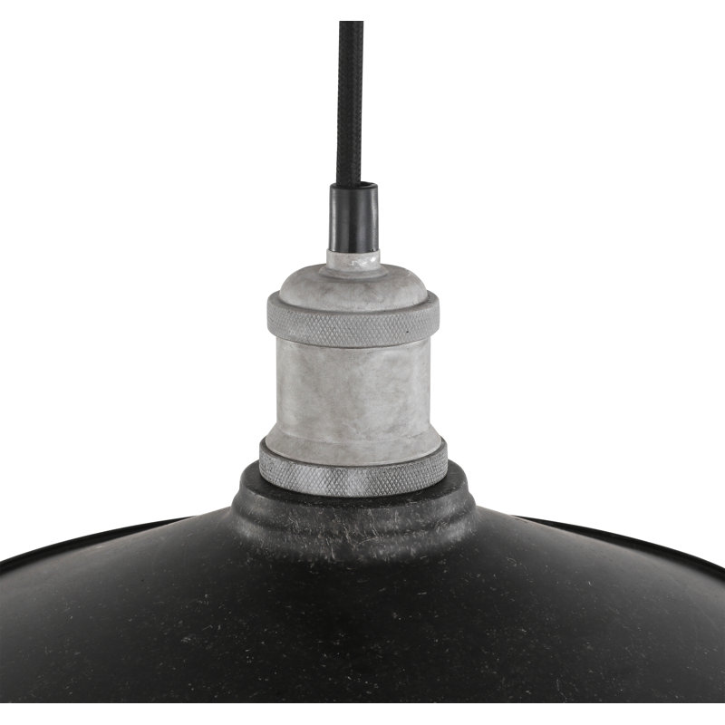 Luminaire suspendu conique à 1 lumière Pinnix, Gris peint