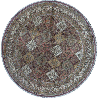 Tapis multicolore et prune de haute qualité noué à la main