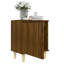 Spalding Bed Cabinet with Solid Wood Legs 40x30x50 cm-891934762