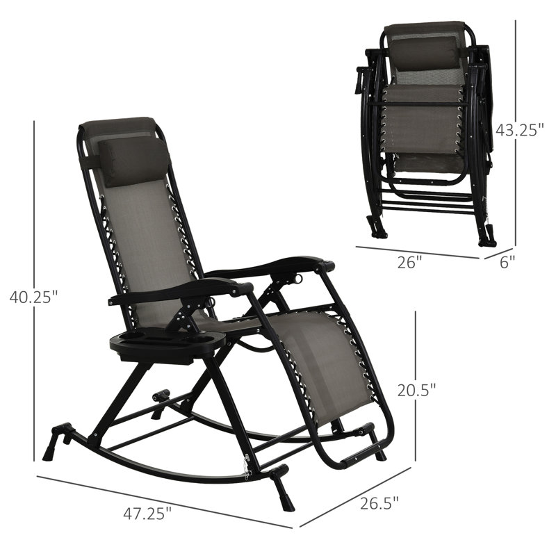 Outdoor Rocking Chairs, Gray
