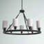 Lustre en roue de chariot à 9 lumières de style bougie Nicolao-49788947-49788946