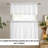 Galiena Faux Linen Textured Semi Sheer Rod Pocket Curtain Tiers for Kitchen & Bathroom, Set of 2-727283816-727283796