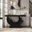 42.9 " W Glass Top Console Table