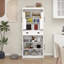 Armoire de rangement de 71 po pour le salon - blanche. 4 portes, 1 tiroir, 2 tablettes réglables. Ajoute de l'espace supplémentaire. Garde-manger blanc moderne et attrayant pour la cuisine. Espace généreux. Peinture E1. Stable