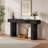 63 Inch Farmhouse Console Table, Entryway & Hallway Foyer Table with Storage