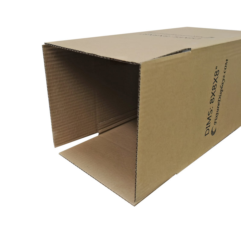 20 Pack 8 X 8 X 8" Printed Shipping Boxes, Singlewall B Flute Cardboard Box For Shipping, Mailing, Packaging And Storage