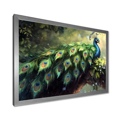Royal Peacock Feather Display I - peacock Wall Art