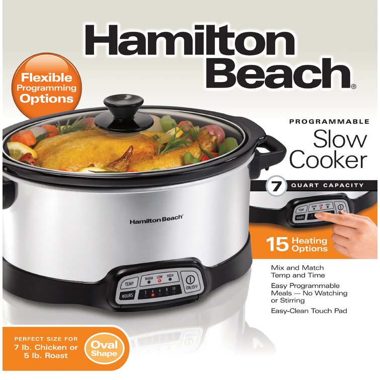 Hamilton Beach® 7 Quart Programmable Slow Cooker Serves 8 Plus People &  Reviews