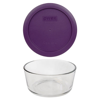 Pyrex (1) 7201 4 Cup Glass Bowl & (1) 7201-PC Lid