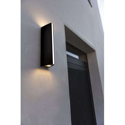 Gizi Matt Black 2 - Bulb 30cm H Integrated LED Outdoor Flush Mount