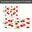 Cerises rouges, 2 tapis de cuisine antidérapants
