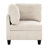 Beige Corduroy Fabric Sectional With Corner Seat Storage & Electrical Charging Modern Living Area End Ports