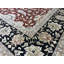Tapis unique en laine / soie noué à la main 8 pi 8 po x 11 pi 10 po rouge / noir Aberdeen