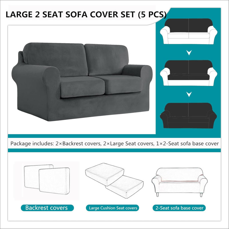 Outdoor Patio Sofa Cover, Grey