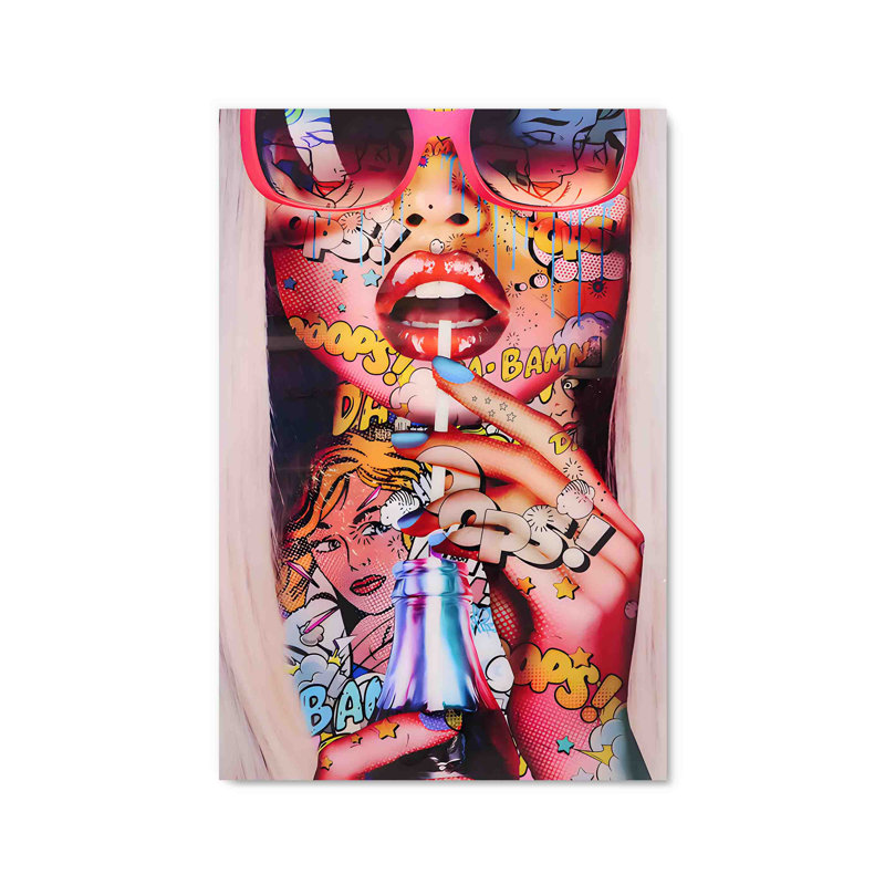 " Comic Book Lady ", 36" W x 24" H