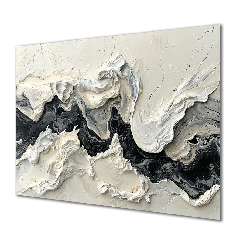 «Modern Marble Mouillage», impression sur métal moderne, H 12 po x l 20 po