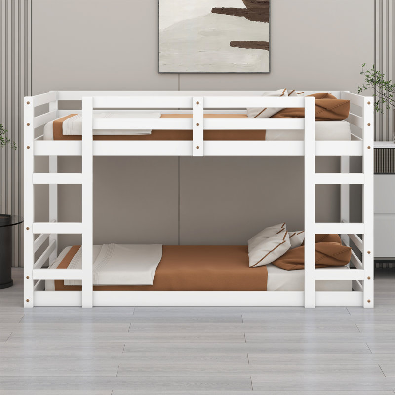 Bunk Bed With Ladder, White