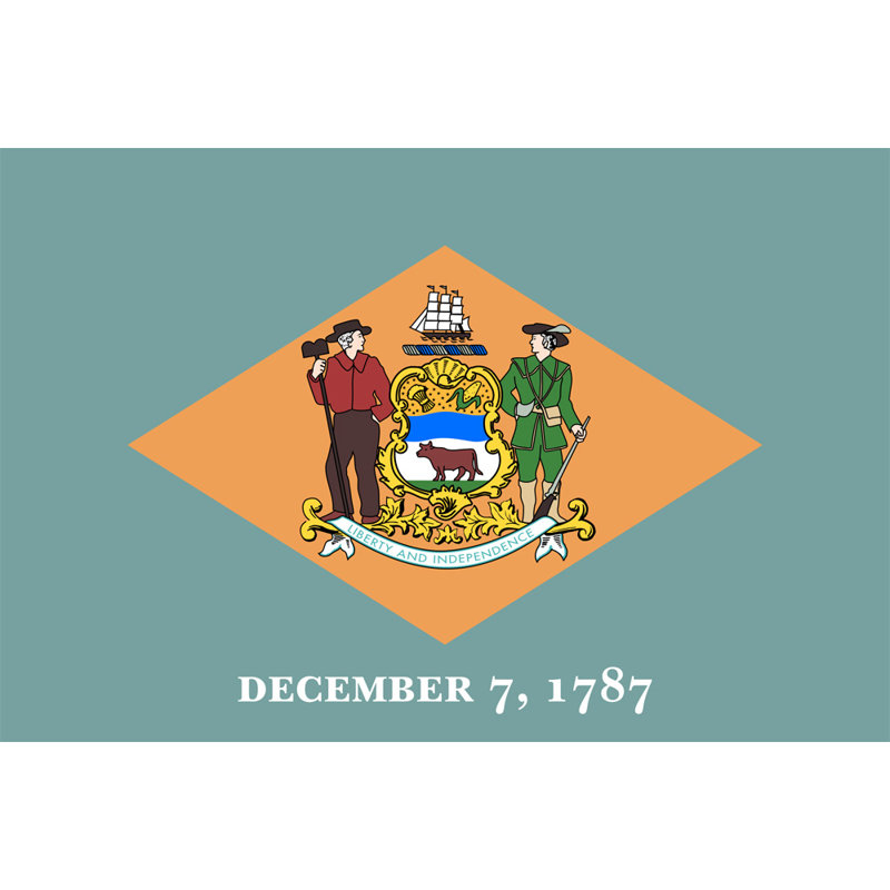 Delaware State, 12" H x 18" W