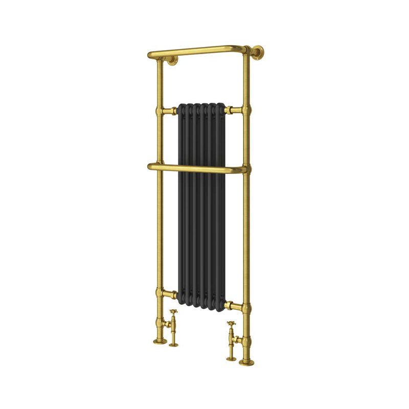 Traditional Towel Rail Heated Towel Rails, Black/Gold
