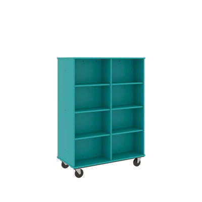 Mobile Double-Sided Bookshelf - 48"W Book Cart