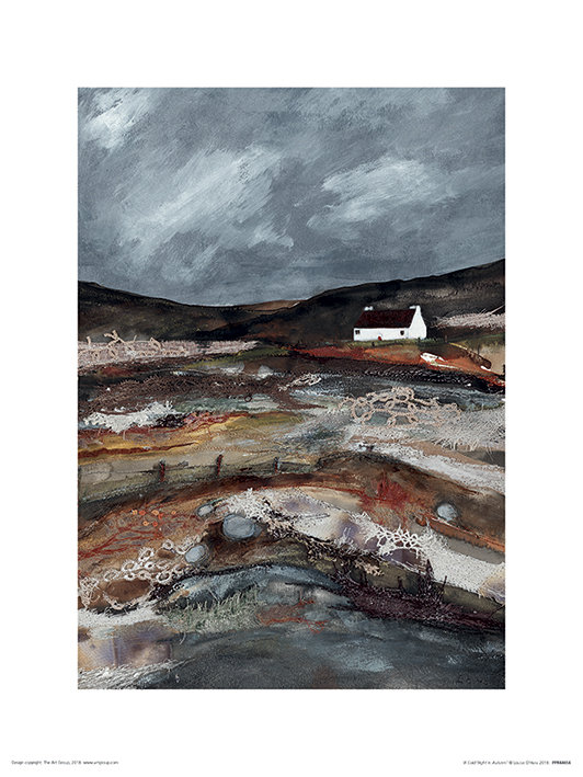 A Cold Night - Print on Canvas, 50cm H x 40cm W, Wrapped Canvas