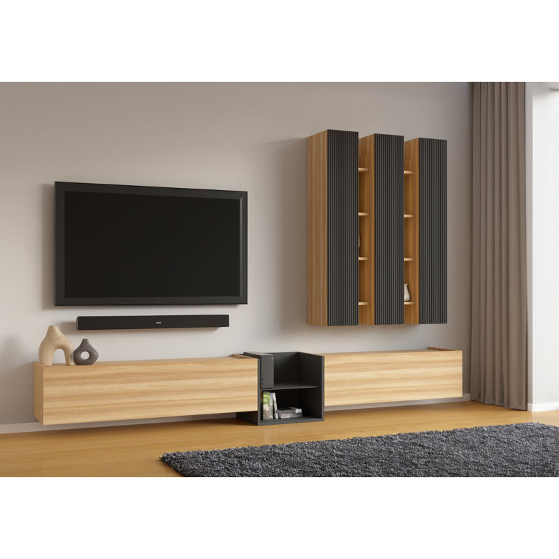 Najni Unfinished Entertainment Centre for TVs up to 88", Oak