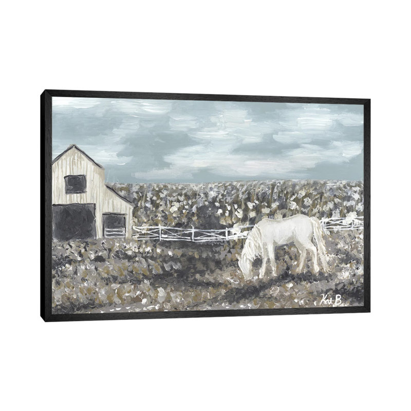 Black Creek Stable by Kathleen Bryan - Gallery-Wrapped Canvas Giclée on Canvas, Black Floater Frame, 101.6 cm H x 66.04 cm W