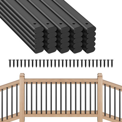 25 Pack Deck Railing 26" Deck Balusters for Deck Systems (1.5mm Thick)