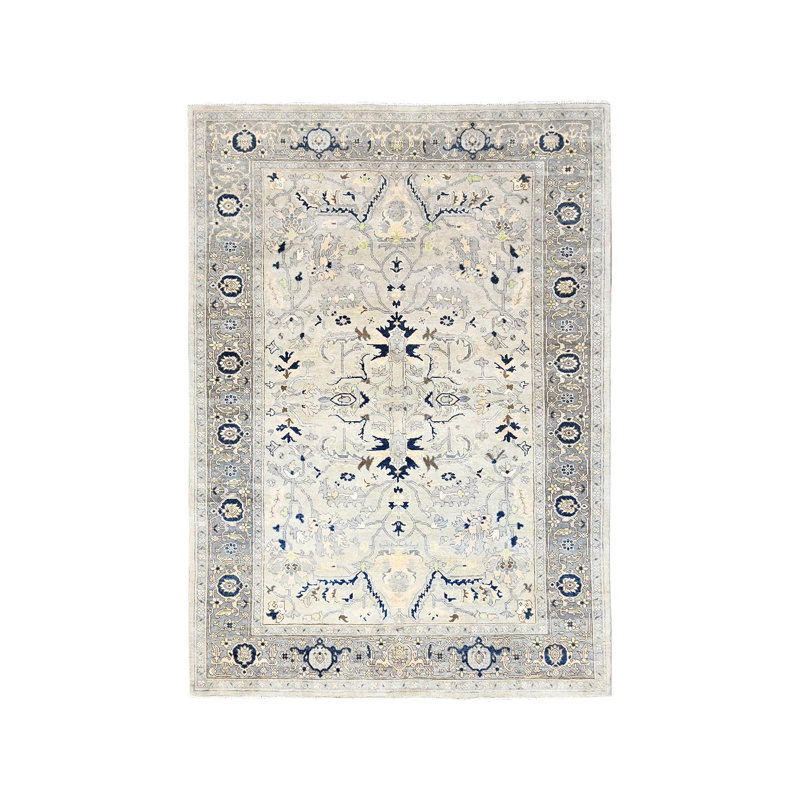 Tapis oriental gris en laine noué à la main 6 pi 2 po x 8 pi 10 po B2011CD16DBC4CD9B5FEFE6C51DD5C696