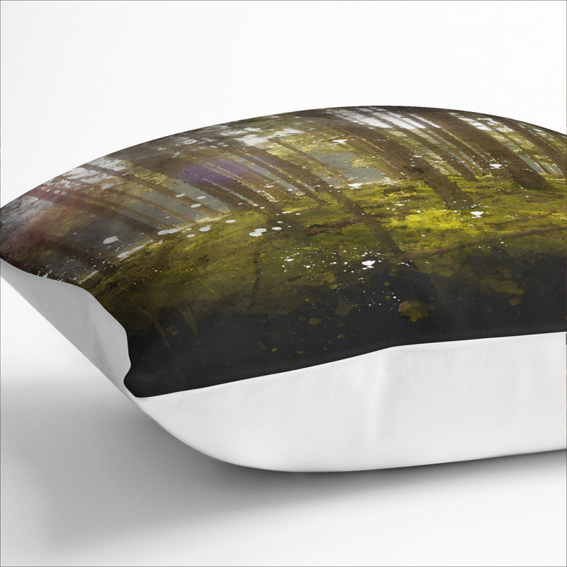Sunlight Forest Vol.2 Paint Splash Square Throw Cushion, 40cm H x 40cm W x 15cm D, White