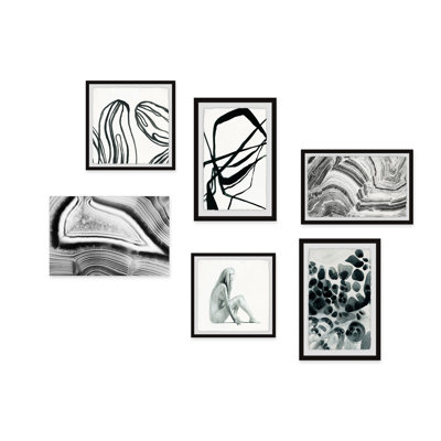 "into the encre noircissement hexaptych"