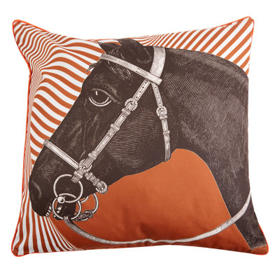 Cheval Animal Outdoor Reversible Throw Pillow