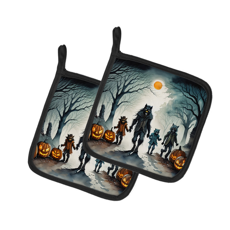 Paire de porte-casseroles Wookwolves Spooky Halloween