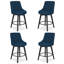 Tabouret de bar et de comptoir pivotant en bois massif Malakeh-100865018-100865017