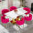 Rectangle Pedestal Dining Set with Woven Dining Chair-606131352-606131358