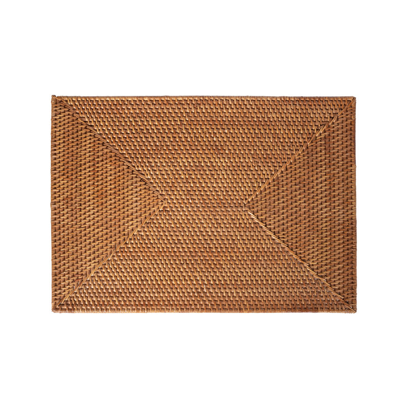 Bavan Jute No Pattern Rectangle Placemat, Brown