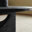 Table basse en bois massif au design minimaliste noir