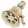 6 Jet 2.5 GPM Multi Function Adjustable Shower Head