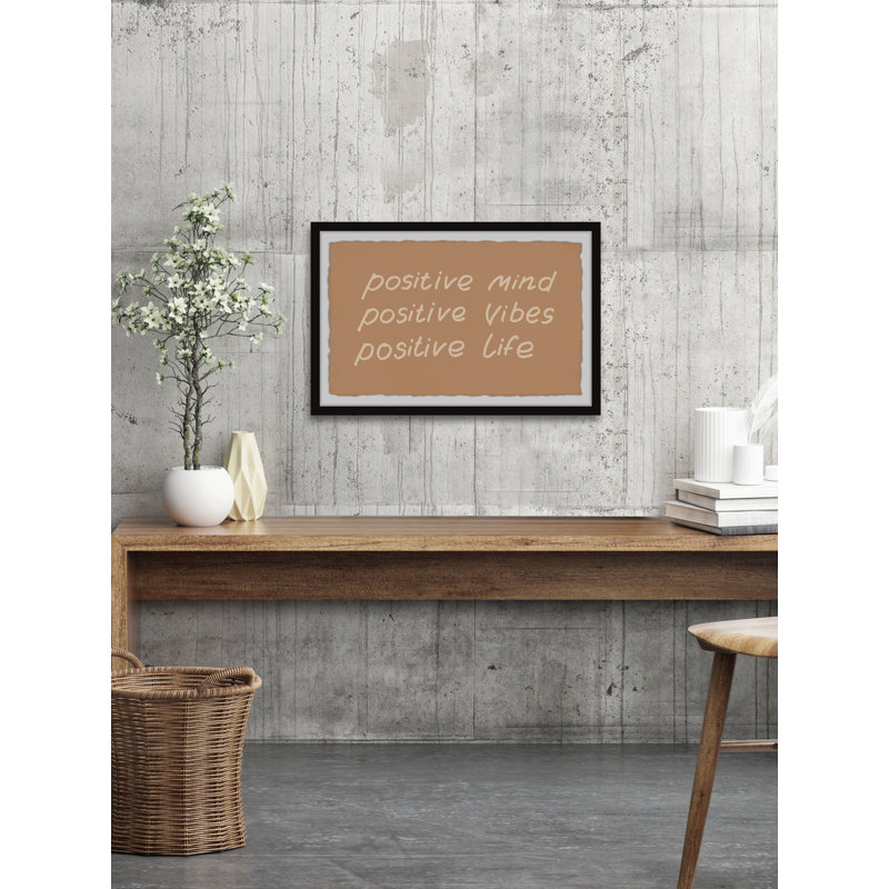 Positive Mind - Single Picture Frame Print, 20cm H x 30cm W x 3.81cm D