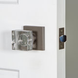 Viaggio Quadrato Rosette Privacy (Bed & Bath) with Quadrato Crystal Knob