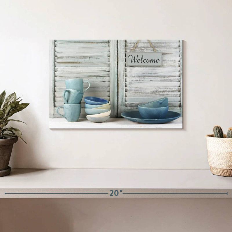 Senne Blue Dinnerware, 8" H x 12" W