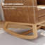 Chaise berçante en polyuréthane avec repose-pieds, fauteuil de chambre de bébé, orange
